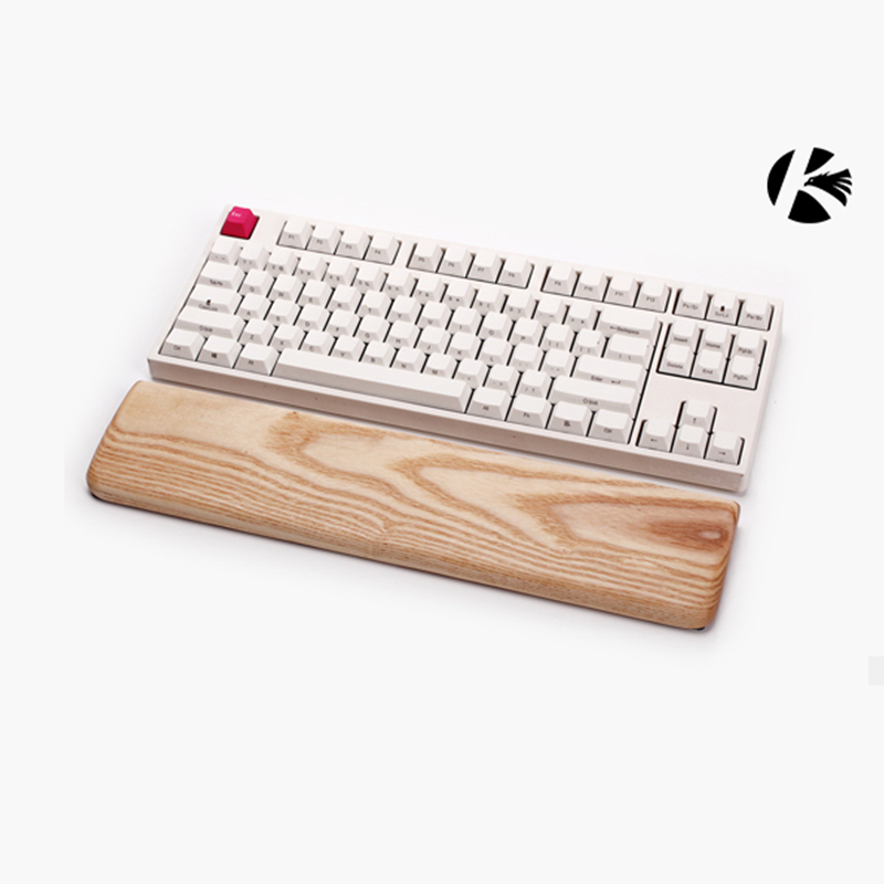 Gaming Keyboard Ergonomic - Kashcy solid Ashtree wooden palm rest