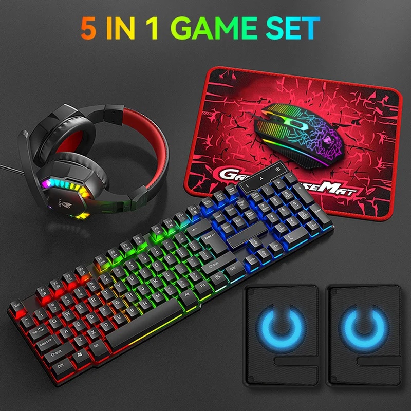 5-in-1 Set Gaming Combo Keyboa - огляд і ціна Gaming Keyboard Mouse And Headset Combo