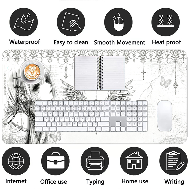 Leather Mousepad Black White A - огляд і ціна Gaming Keyboard Tactile